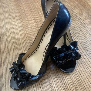 Enzo Angiolini Eamielee Patent Leather Peep Toe Pumps Size 7.5
